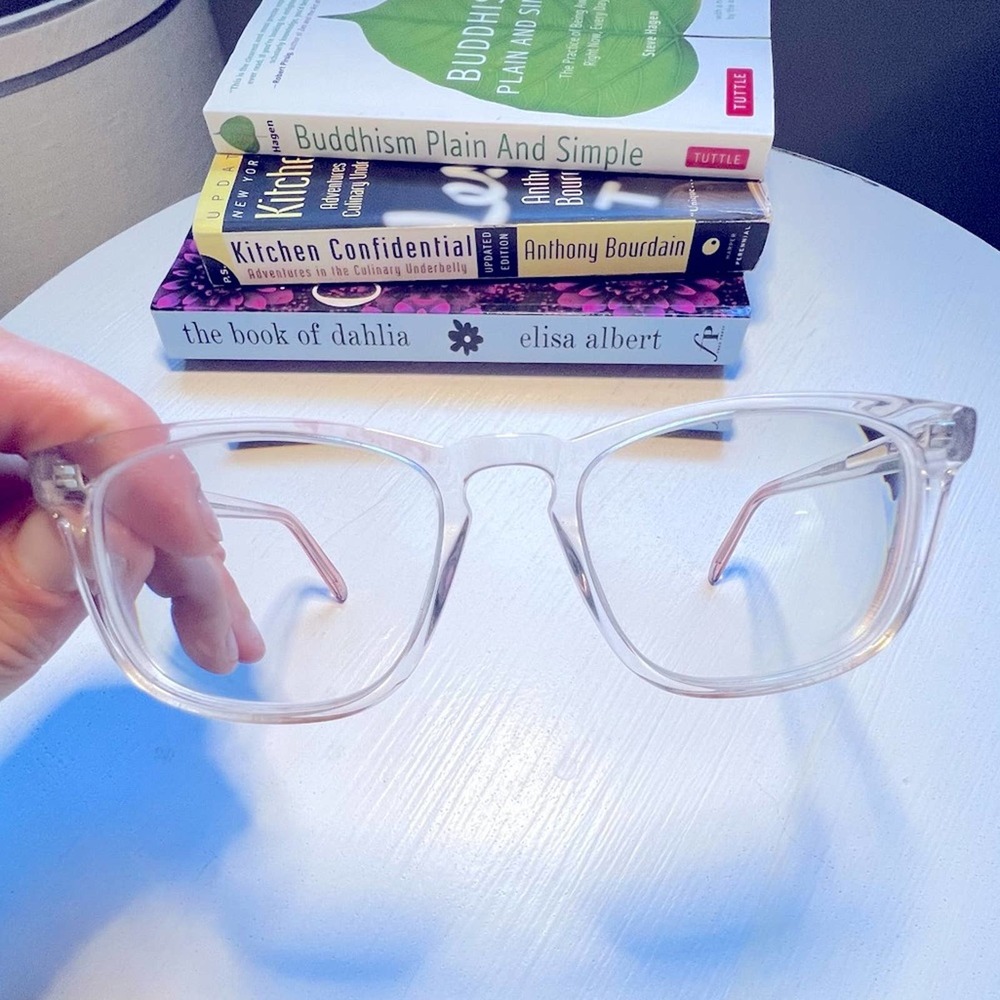 Eye buy direct frames “Rhode Island “crystal clear gender neutral square